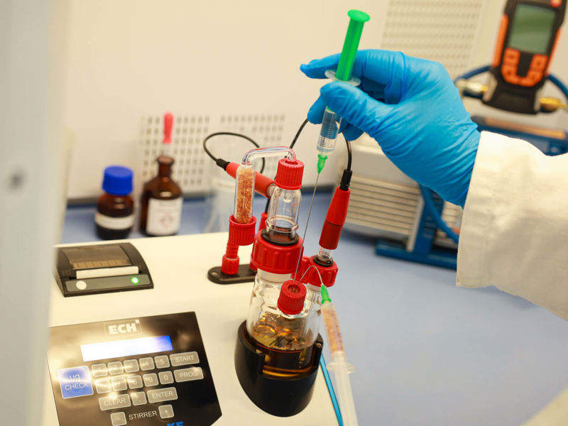 Techincian Using Lab Equipment