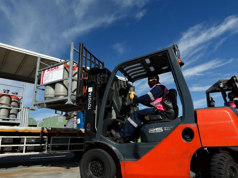 Forklift On Site In South Africa